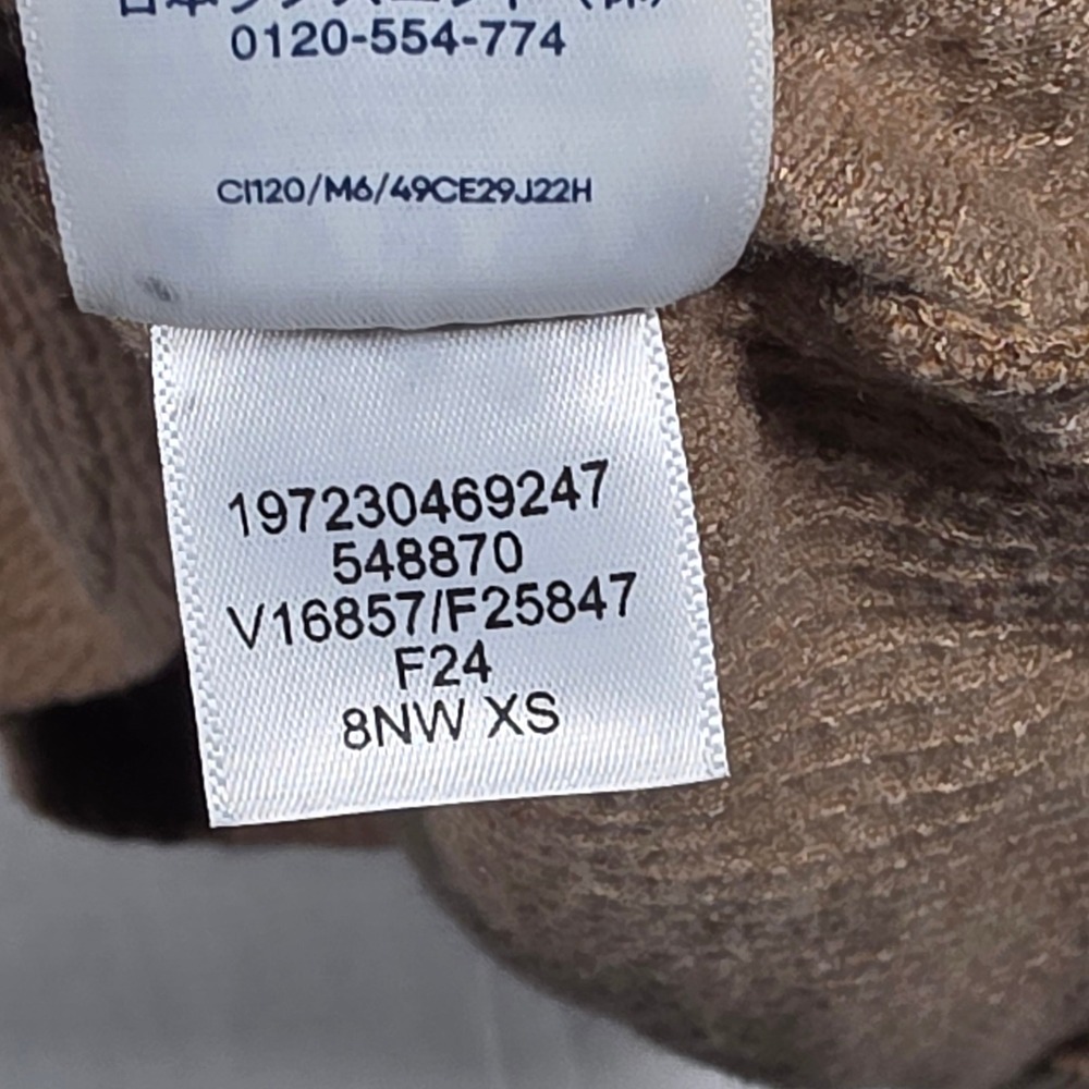 Lands End Top Womens Extra Small Mock Neck Waffle Knit Cozy Curved Hem - Picture 7 of 7